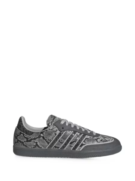 Pantaloni Adidas alergare cu model piele de șarpe cu broderie maro