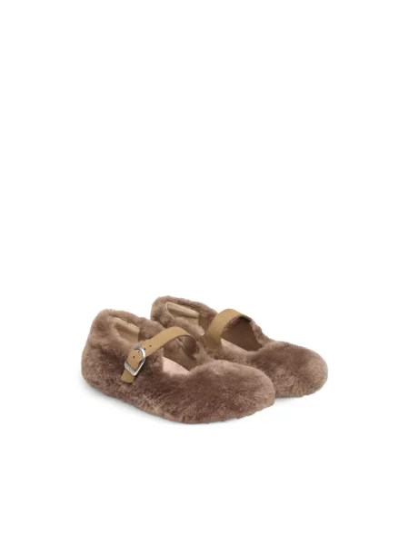 Balerinki Birkenstock wełniane beżowe