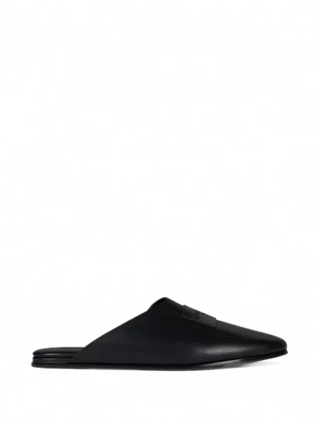 Papuci tip mules Givenchy din piele fără toc negru