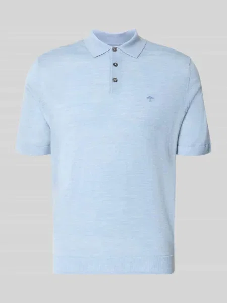 Koszulka polo o kroju regular fit z czystej bawełny w imitacji dzianiny Fynch-hatton