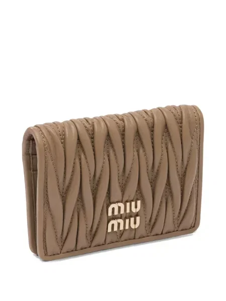 Portofel Miu Miu cu autograf maro