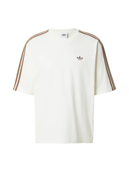 ADIDAS ORIGINALS Tricou LEO INFILL maro deschis / gri grafit / negru alb