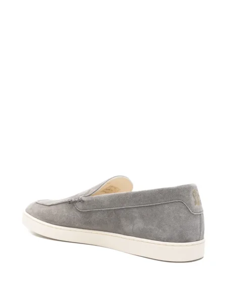 Pantofi loafer Brunello Cucinelli din piele gri