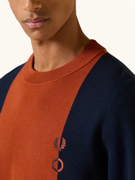 Fred Perry Sweter blau granatowy