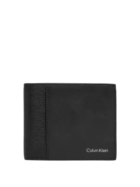 Calvin Klein Peněženka REFINED MIX BILFOLD W COIN Portafogli' černá