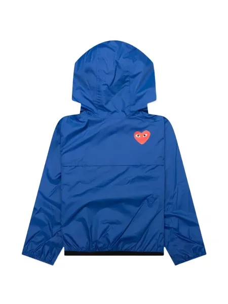 Bluza z kapturem dziecięca Comme Des Garcons Play niebieska