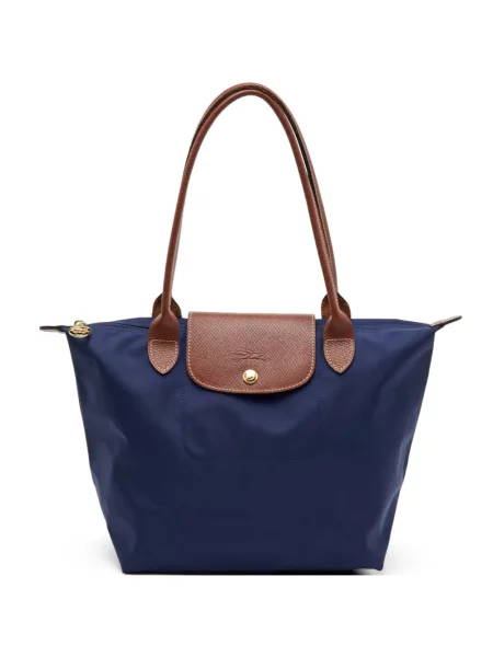 Geantă shopper Longchamp din piele albastru
