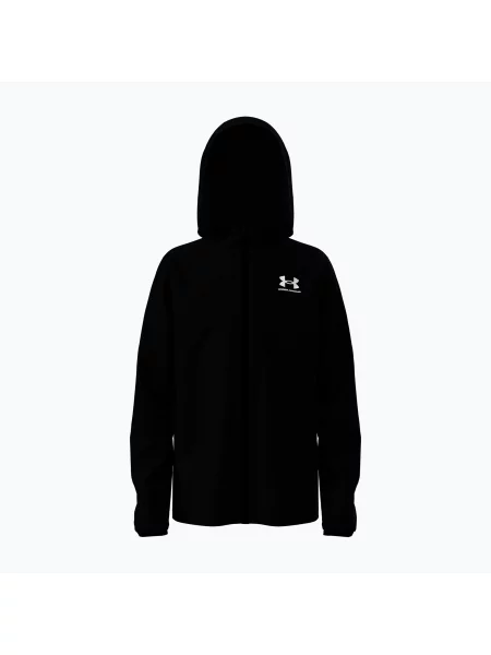 Geacă de antrenament pentru bărbați Under Armour Vibe Woven Windbreaker Jacket black/white alb