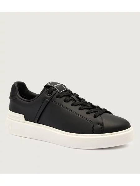 Balmain Bőr sneakers tornacipő fekete