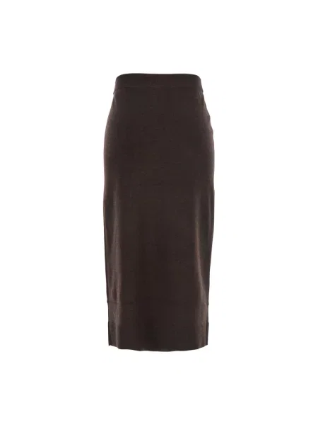 Spódnica midi Victoria Beckham brązowa