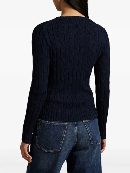 Pulover Polo Ralph Lauren clasic din țesătură twill cu autograf verde