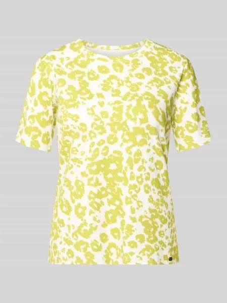 T-shirt we wzór na całej powierzchni z okrągłym dekoltem Marc Cain