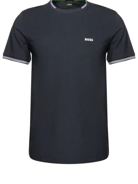 BOSS Tricou Taul bleumarin / alb negru