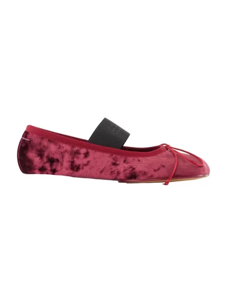 Balerinki Mm6 Maison Margiela skórzane czerwone