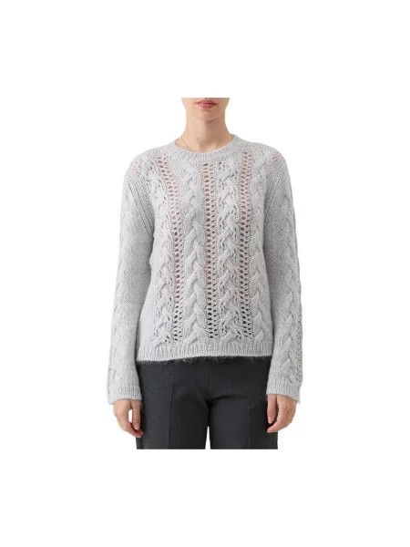 Sweter Le Tricot Perugia wełniany szary