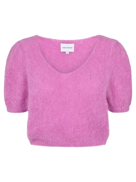 Sweter Americandreams wełniany fioletowy