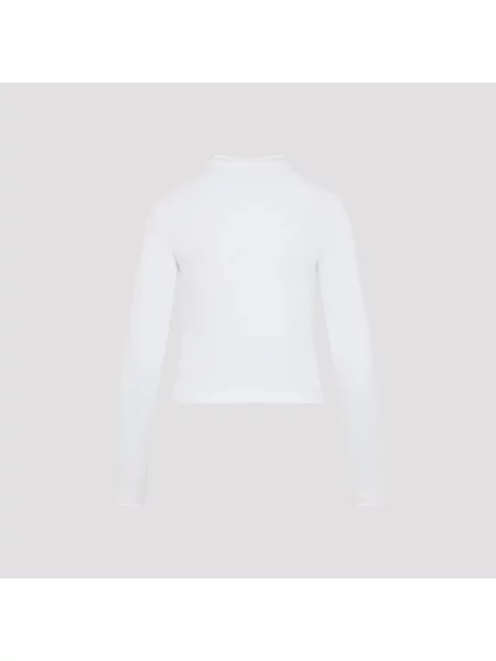 Długi top Jacquemus z długim rękawem biały