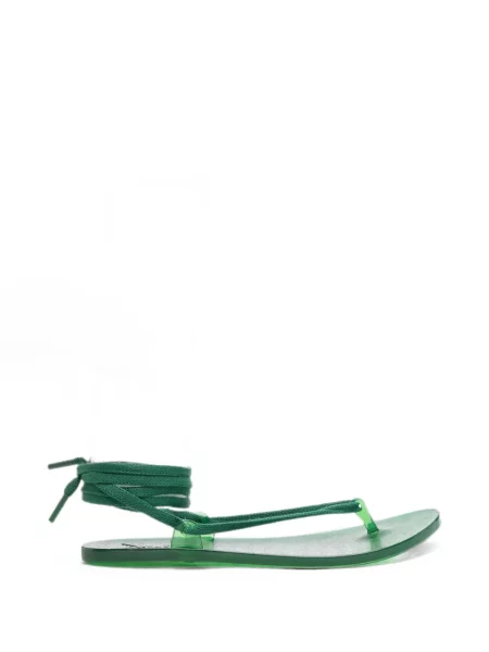 Sandale Ancient Greek Sandals cu șireturi din dantelă verde