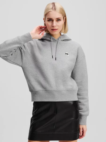 Karl Lagerfeld hanorac de cu glugă melanj gri