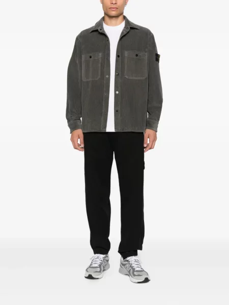 Pantaloni Stone Island cu strasuri negru