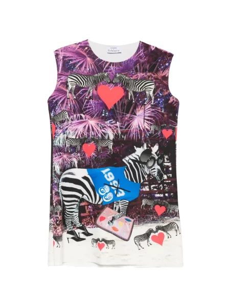Rochie mini The Artistylist fără mâneci cu imagine cu model zebră violet