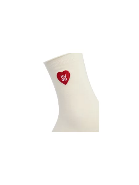 HUGO nogavice 3P SH HEART CC W paket 3 kosov bež