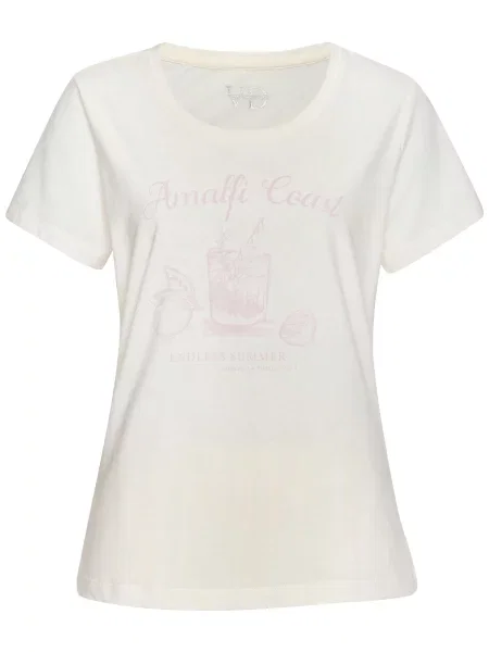 VIVANCE Bluză de noapte roz pastel alb