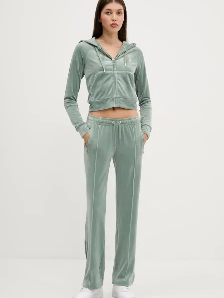 Спортивні штани Juicy Couture з аплікацією бірюзовий