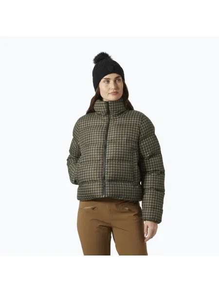 Geacă de puf pentru femei Helly Hansen Jade Puffer sepia houndstooth aop