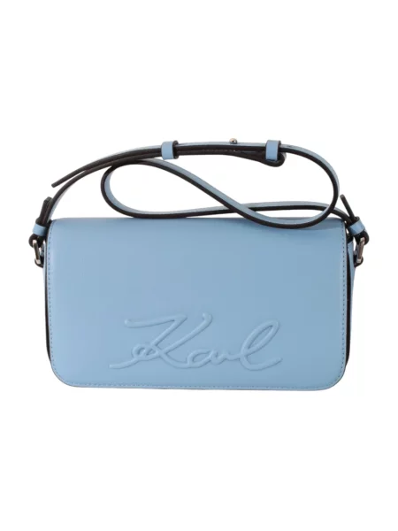 Karl Lagerfeld torebka bagietka z imitacji skóry K/VILLE niebieska