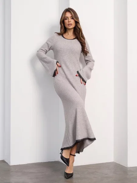 Сукня міді ISSA Plus сірий