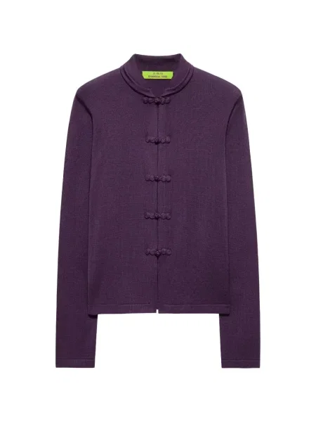 Cardigan Shanghai Tang de mătase violet