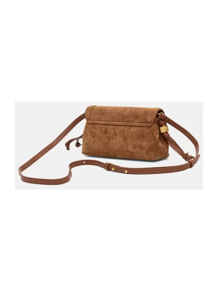 Coccinelle torebka crossbody zamszowa brązowa