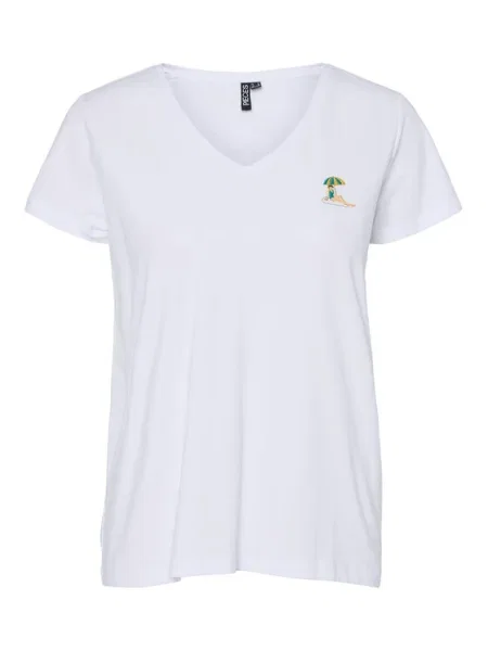 Pieces Tricou Tilly alb