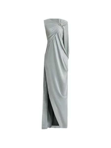 Rochie Gemy Maalouf asimetrică drapată verde