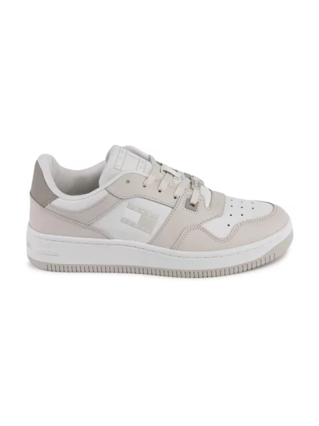 Sneakersy Tommy Jeans retro z logo białe