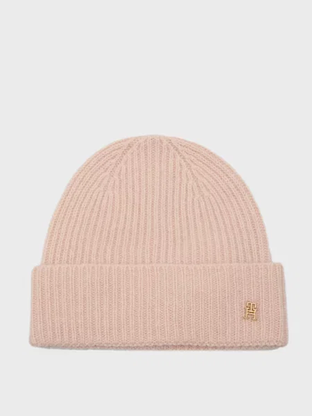 Кашемировая шапка Tommy Hilfiger розовая
