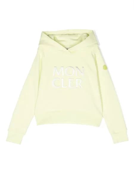 Bluza z kapturem dziecięca Moncler Enfant zielona