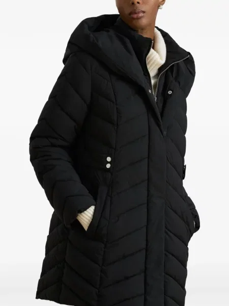 Palton Lauren Ralph Lauren cu glugă negru