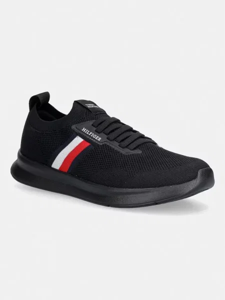 Tommy Hilfiger LIGHTWEIGHT KNITTED RUNNER sneakers pentru bărbați negru