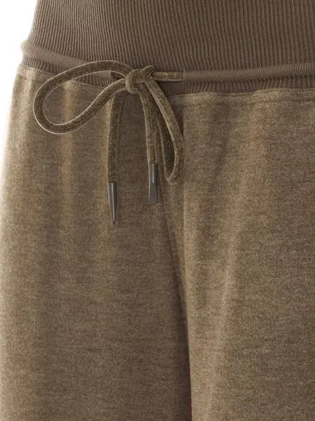 Pantaloni Eleh alergare cu cordon maro