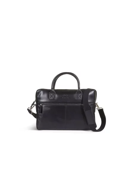 Torba na laptopa Howard London skórzana czarna