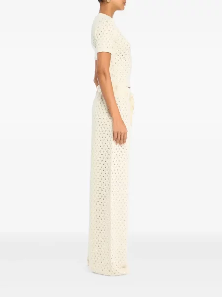 Pantaloni Ser.o.ya tricotate galben