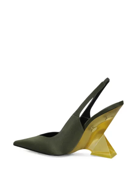 Pantofi cu toc The Attico slingback verde