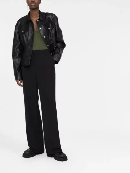 Plačiakojis kelnės Balmain juoda