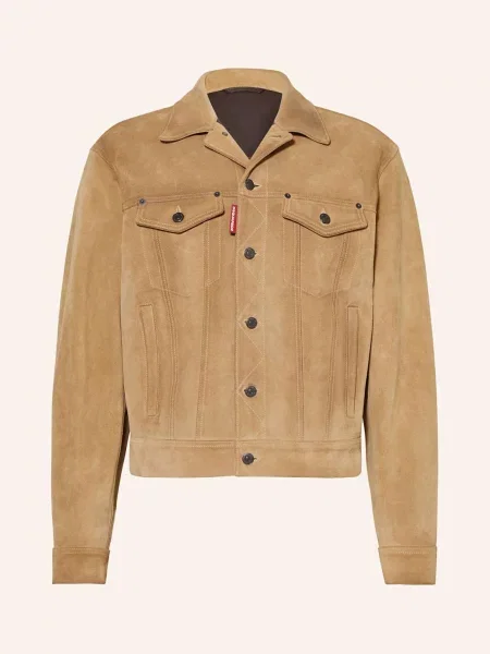 Kurtka Skórzana Jean beige beżowa