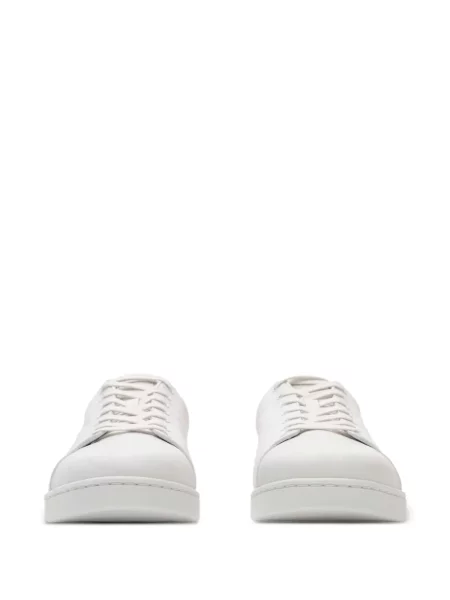 Sneakerși Burberry din piele în carouri alb