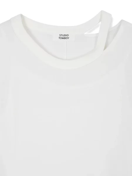 Cu centură rochie maxi Tomboy alb