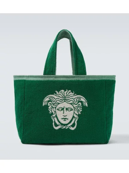 Torba Versace iz žakarda zelena