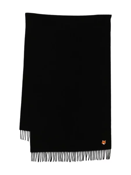 Šal Maison Kitsuné s vezom crna